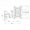 UCHWYT DO TV LCD/LED 10-42 15KG AR-83  ART reg.pion/poziom 26,5cm