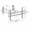 UCHWYT DO TV LED/LCD 32-70 45KG AR-85 reg. pion/poziom NAROŻNY 622mm