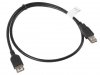 Kabel Lanberg CA-USBE-10CC-0007-BK (USB 2.0 M - USB 2.0 F; 0,7m; kolor czarny)