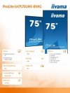 IIYAMA Monitor 75 cali LH7575UHS-B1AG, 24/7,IPS,ANDROID.11,4K,500cd/m2,WiFi,3xHDMI,DP,Daisy/Chain,2xUSB,2x10W,RJ45,iiSignage2,Fa