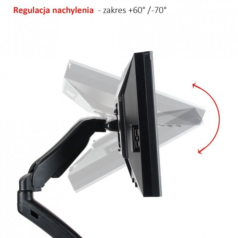 UCHWYT BIURKOWY GAZOWY DO 1 MONITORA LED/LCD 13-27&quot; L-11GD ART