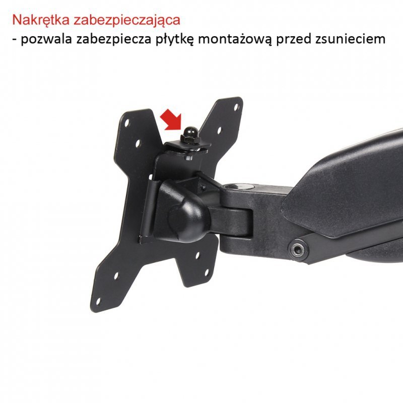 UCHWYT BIURKOWY GAZOWY DO 1 MONITORA LED/LCD 13-27&quot; L-11GD ART