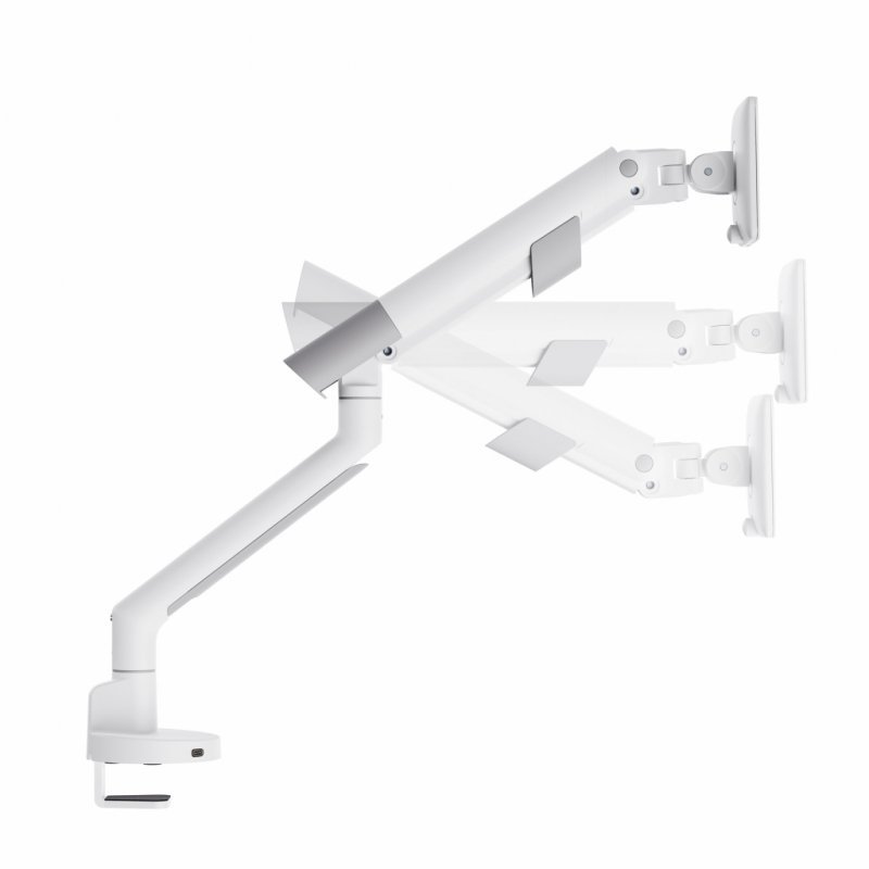 UCHWYT BIURKOWY GAZOWY DO 1 MONITORA LED/LCD 17-40" L-29GD ART 2-11kg 2xUSB 3.0 PREMIUM White