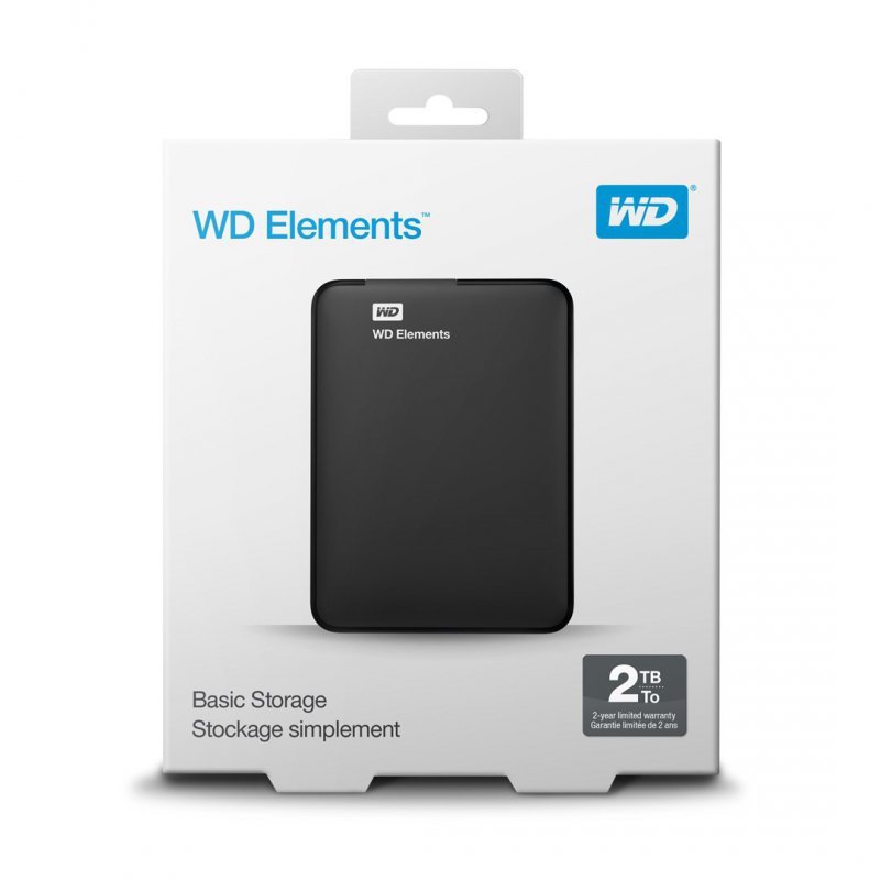 Dysk zewnętrzny HDD WD Elements (2TB; 2.5&quot;; USB 3.0; Czarny; WDBU6Y0020BBK-WESN)