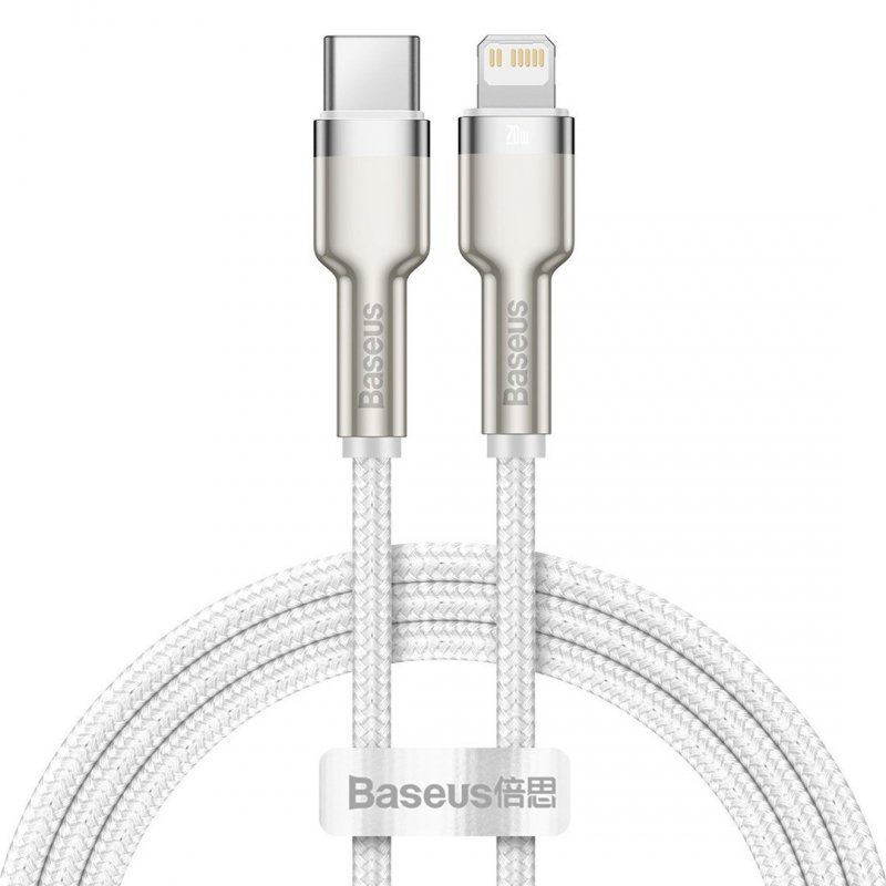 BASEUS KABEL USB-C LIGHTNING CAFULE PD 1M BIAŁY