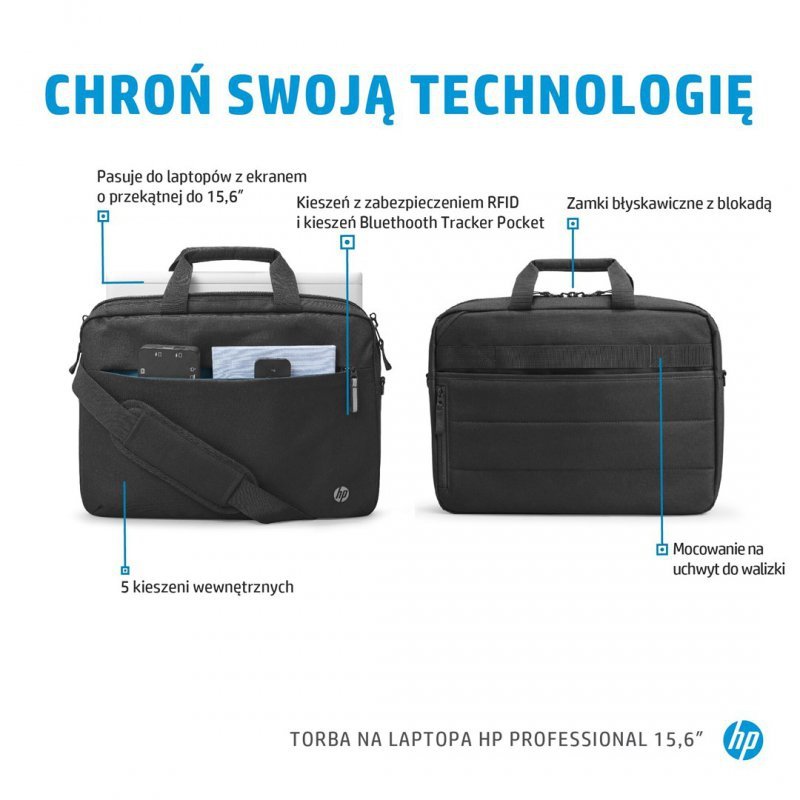 Torba HP Professional Laptop Bag do notebooka 15,6&quot; czarna 500S7AA