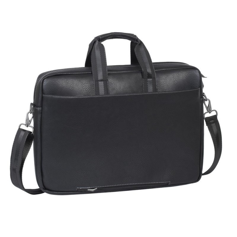 RIVACASE TORBA NA LAPTOP 16&quot; ORLY, CZARNA, MATERIAŁ WODOODPORNY, KIESZENIE NA TABLET 10,1&quot;, SMARTFON, DOKUMENTY I AKCE