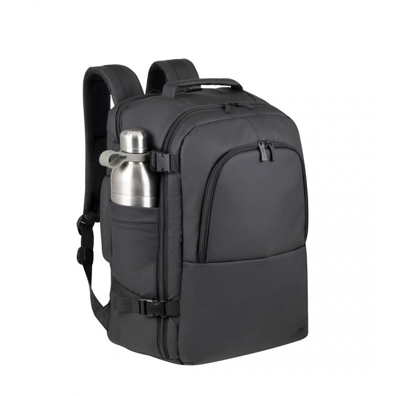 RIVACASE PLECAK NA LAPTOP 17,3&quot; TEGEL ECO, CZARNY, MATERIAŁ WODOODPORNY, EKO RPET, KIESZENIE NA SMARTFON, DOKUMENTY,AKCESOR