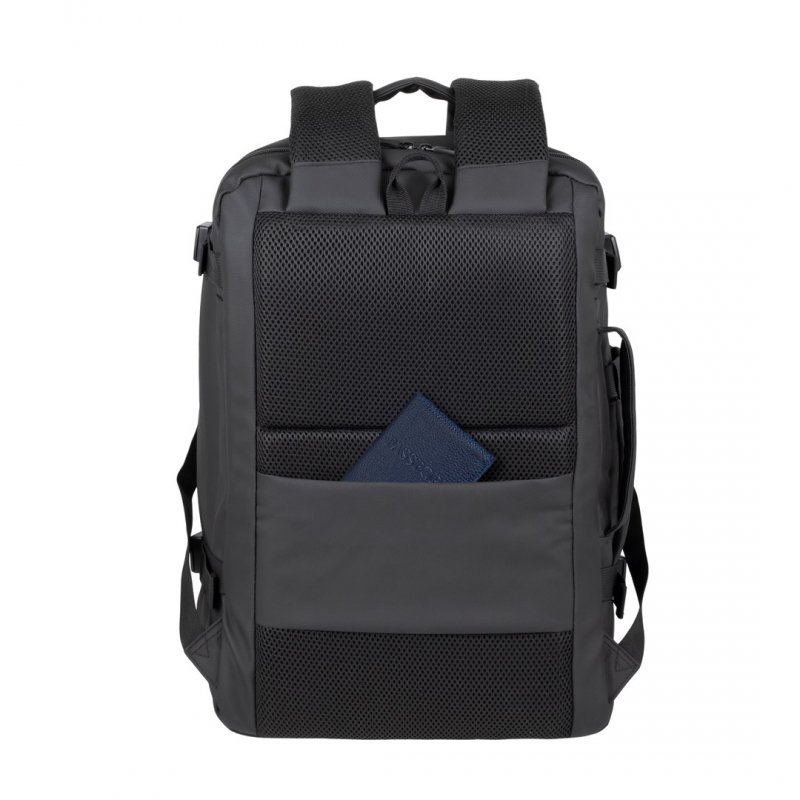 RIVACASE PLECAK NA LAPTOP 17,3&quot; TEGEL ECO, CZARNY, MATERIAŁ WODOODPORNY, EKO RPET, KIESZENIE NA SMARTFON, DOKUMENTY,AKCESOR