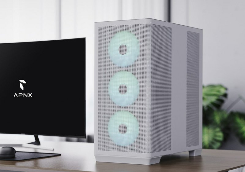 Obudowa AeroCool APNX C1-R-WT-v1 Midi Tower Biały
