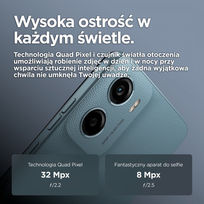 Smartfon Motorola Moto E15 2/64GB Misty Blue (WYPRZEDAŻ)