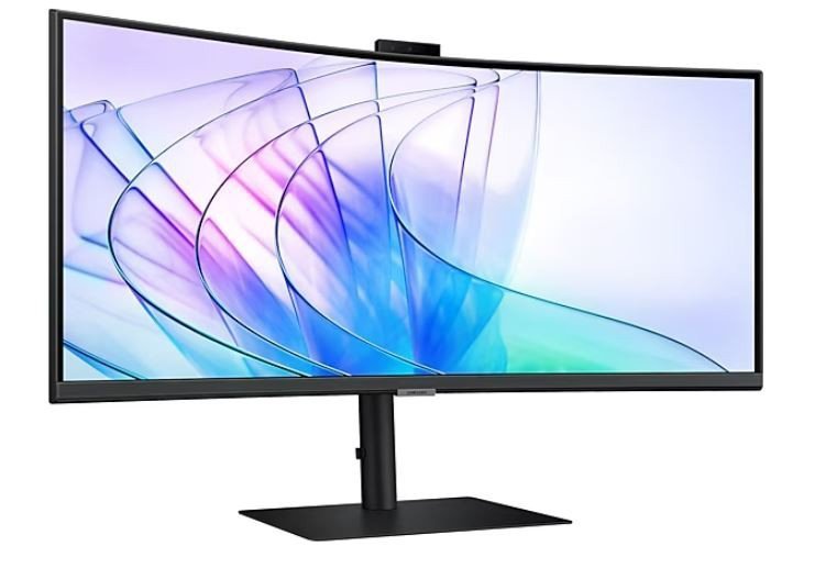 Samsung Monitor 34 cale ViewFinity S65VC VA 3440x1440 UWQHD 21:9 1xHDMI 1xDP 1xUSB-C (90W) 2xUSB 3.0 LAN (RJ45) 5ms HAS Webcam g