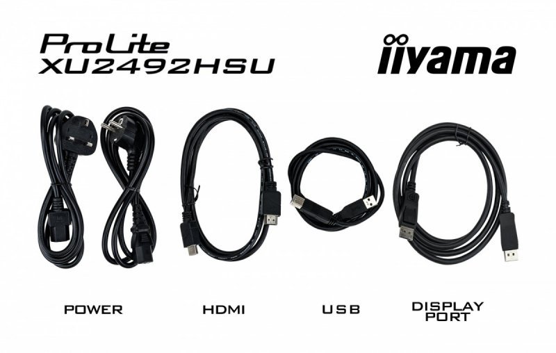 IIYAMA Monitor 23.8 cala XU2492HSU-B6 IPS,FHD,HDMI,DP,100Hz,4xUSB3.2,SLIM,2x2W