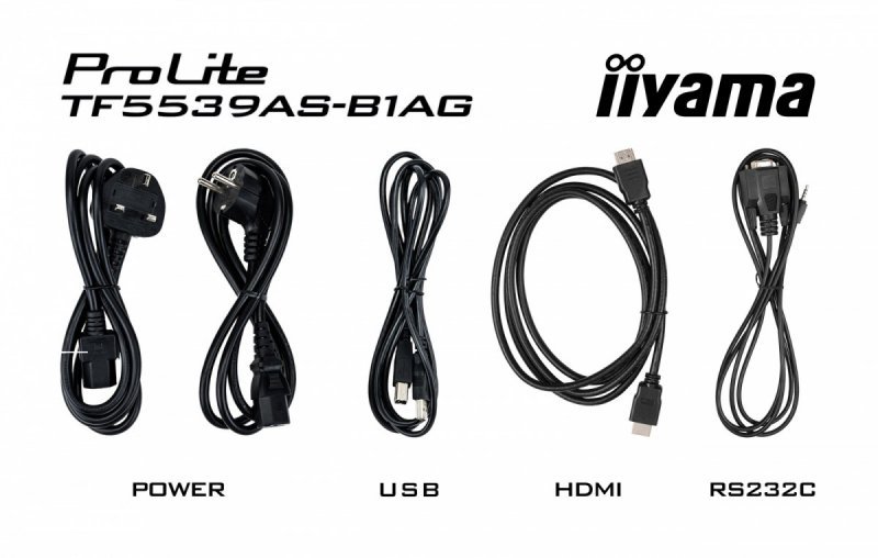 IIYAMA Monitor 55 cali TF5539AS-B1AG,IPS,4K,HDMIx2,DP,RJ45,3xUSB,2x10W,      ANDROID,24/7,IP65