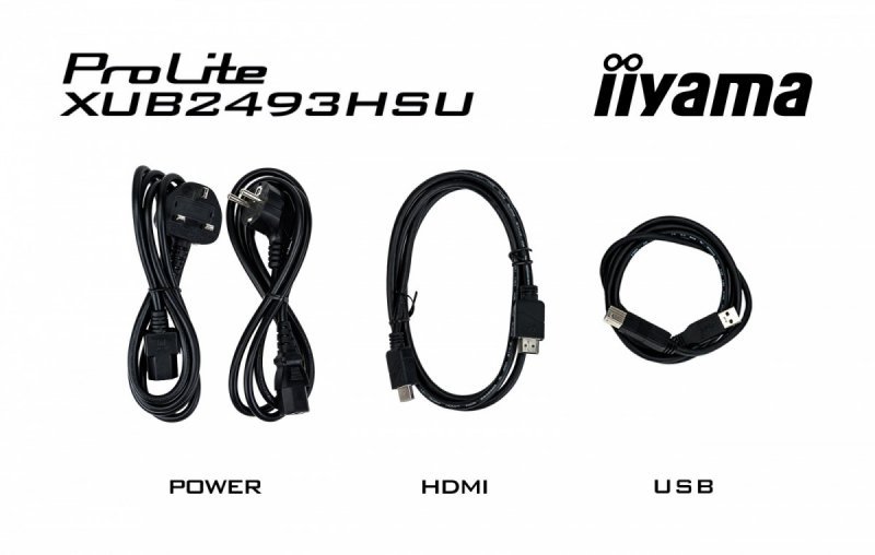 IIYAMA Monitor 24 cale XUB2493HSU-B7,IPS.HDMI.DP.2x2W.USBx2,300cd