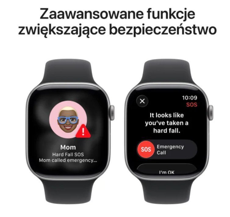 Apple Watch Series 11 GPS+Cellular koperta 46 mm z aluminium w kolorze gwiezdnej szarości, pasek sportowy w kolorze czarnym - ro