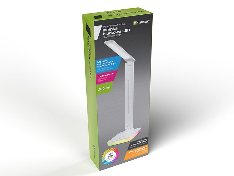 Lampka biurkowa LED TRACER PRISMA White