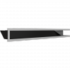 Kratka kominkowa LUFT narożny lewy szlif 80x40x9