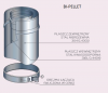BI-PELLET/EASINOX Ø80/130 mm - podłączenie koncentryczne/wkład kominowy okrągły  - piecyk na pellet