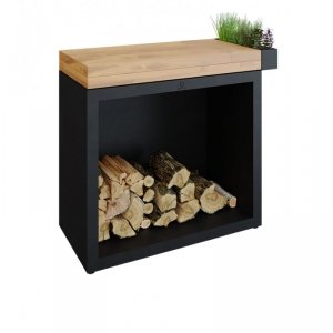OFYR Butcher Block Storage 90 Black Drewno Tekowe