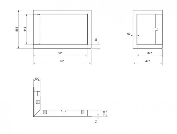 Ramka stalowa (blenda) do ZIBI ECO prawy
