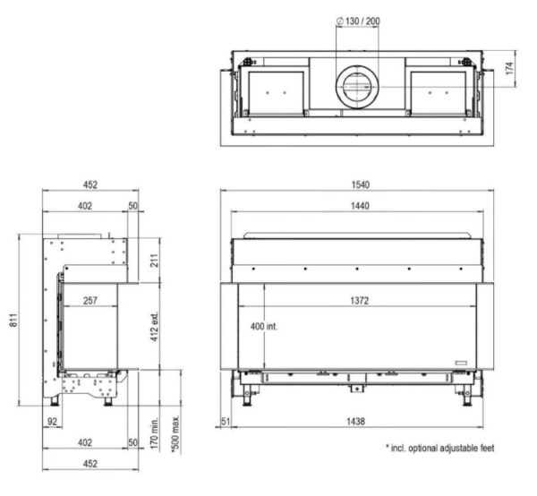 KOMINEK GAZOWY MatriX 1300/400 III