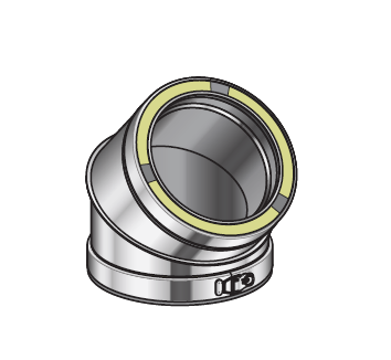 Kolano 45° DUALINOX