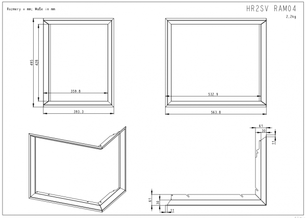 ROMOTOP Ramka HR2SV 4S