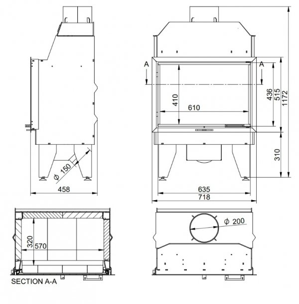 Wkład kominkowy DORAKO ECO iLINE 5172