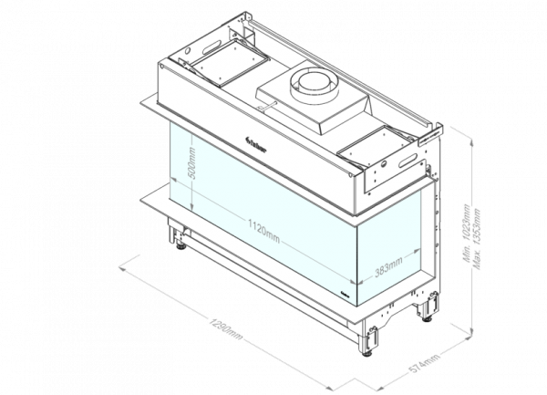 KOMINEK GAZOWY MatriX 1050/500 III