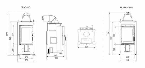Wkład piecowy DEFRO HOME VIS XSM 6C
