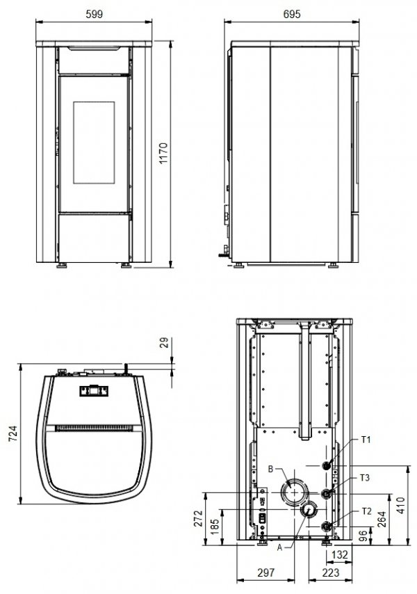 Piec na pellet La Nordica Extraflame MIRIANA IDRO H16