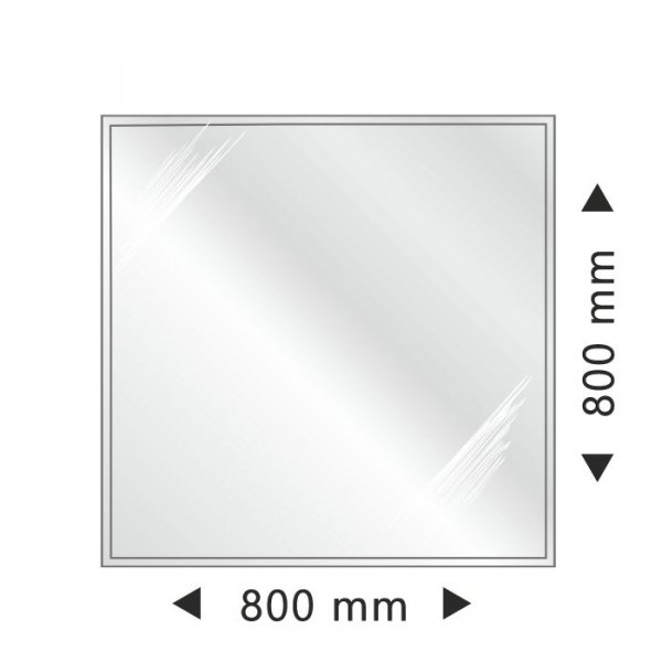 Podstawa szklana pod piec wolnostojący kwadratowa 800x800x6mm