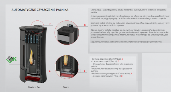 Piec na pellet Edilkamin CHERIE H 10 EVO ceramika