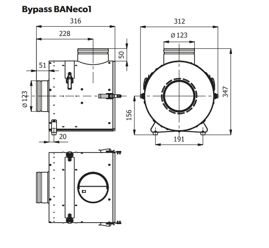 Bypass do BANeco1 z filtrem metalowym do ANeco1-II