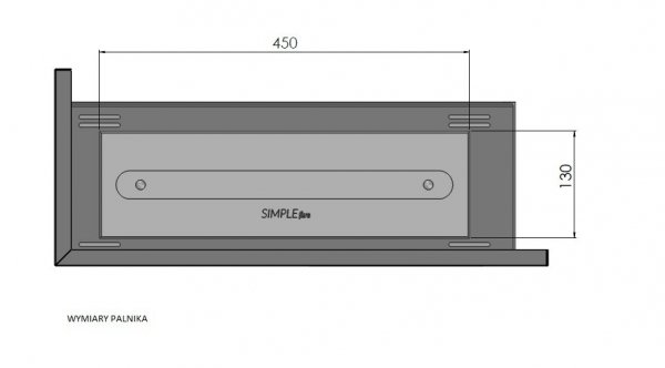 SIMPLE FIRE CORNER 600L