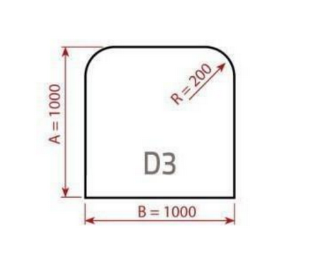 D3 100, podstawa szklana pod piec wolnostojący