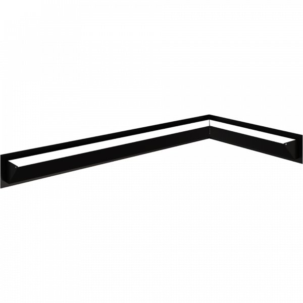 Kratka kominkowa LUFT SF narożny prawy czarny 40x80x9