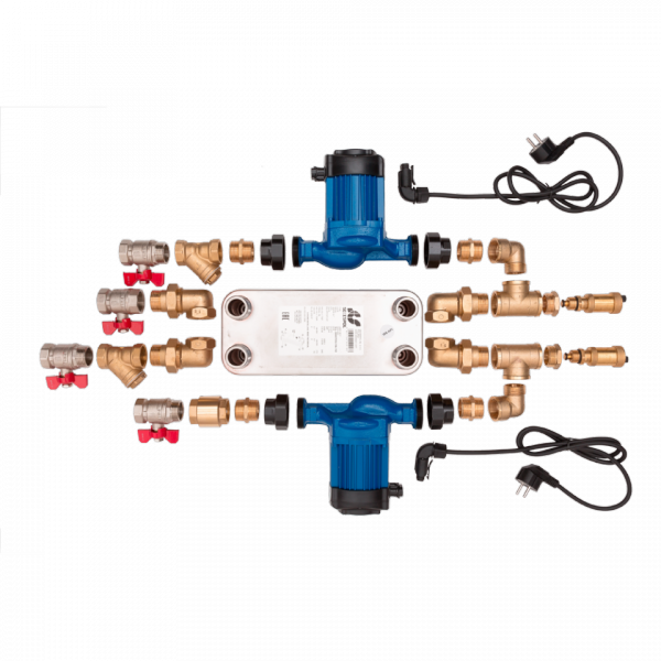 ZESTAW wymiennikowo-pompowy 20 płytowy - mosiężny 