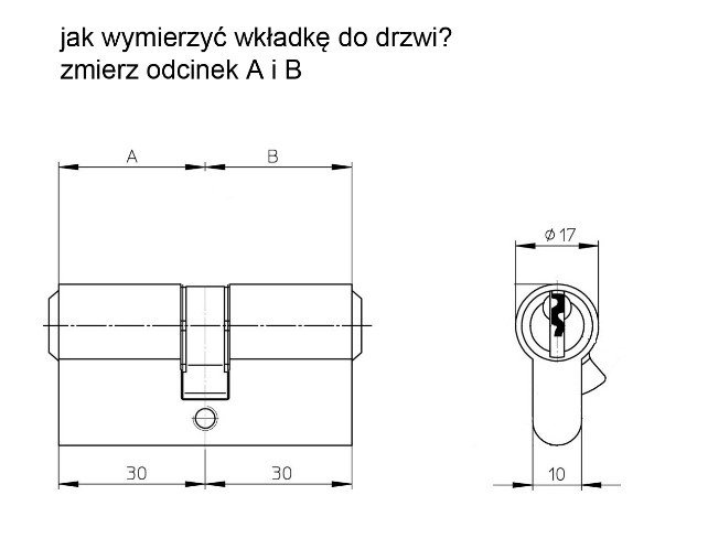 WILKA - Wkładka 1400A 40/65 mosiądz Klasa A