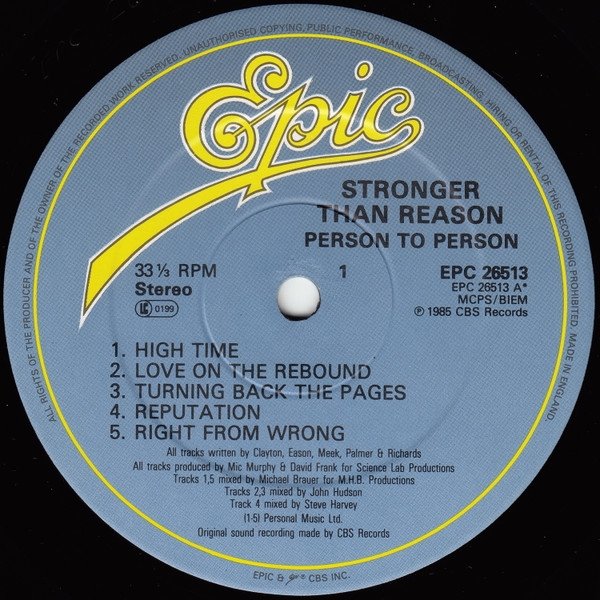 Person To Person - Stronger Than Reason (LP)