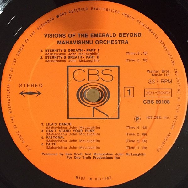 Mahavishnu Orchestra - Visions Of The Emerald Beyond (LP)