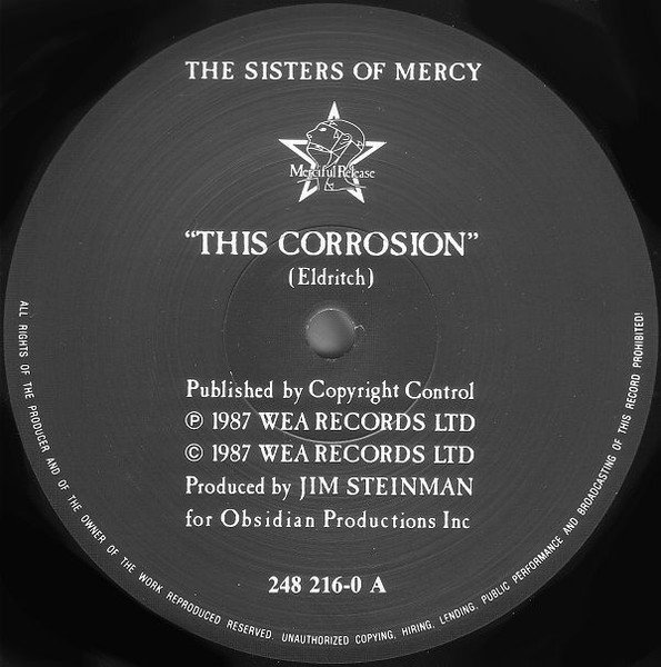 The Sisters Of Mercy - This Corrosion (12'')