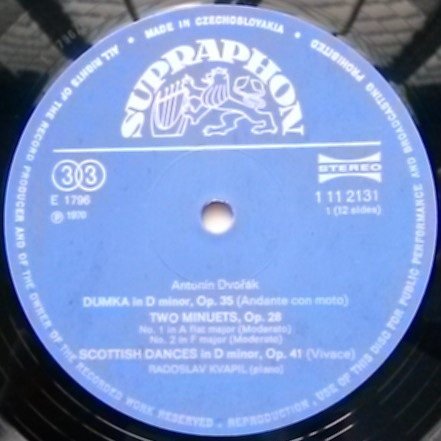 Dvorak, Radoslav Kvapil - Piano Works (6LP)