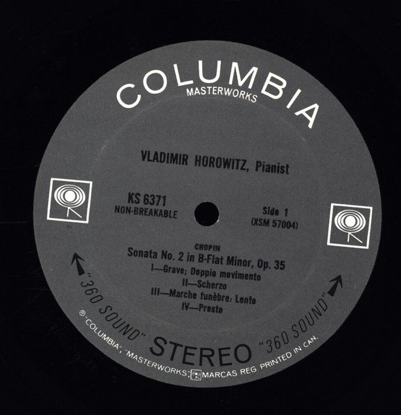 Vladimir Horowitz, Chopin, Schumann, Rachmaninoff, Liszt - Columbia Records Presents Vladimir Horowitz (LP)
