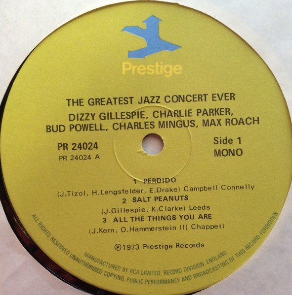 Charlie Parker, Dizzy Gillespie, Bud Powell, Charles Mingus, Max Roach - The Greatest Jazz Concert Ever (2LP)