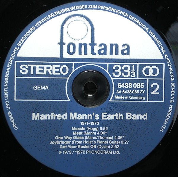 Manfred Mann's Earth Band - 1971 - 1973 (LP)