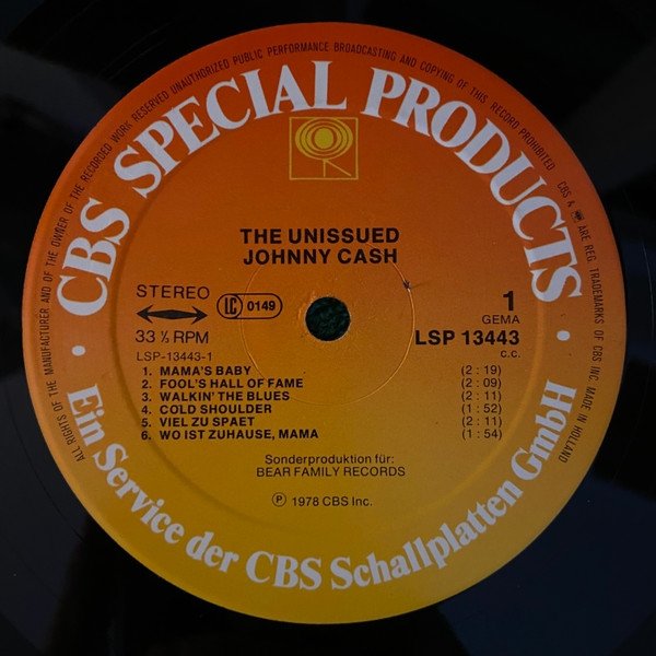 Johnny Cash - The Unissued Johnny Cash (LP)