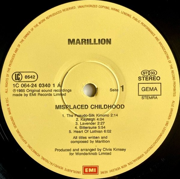 Marillion - Misplaced Childhood (LP)