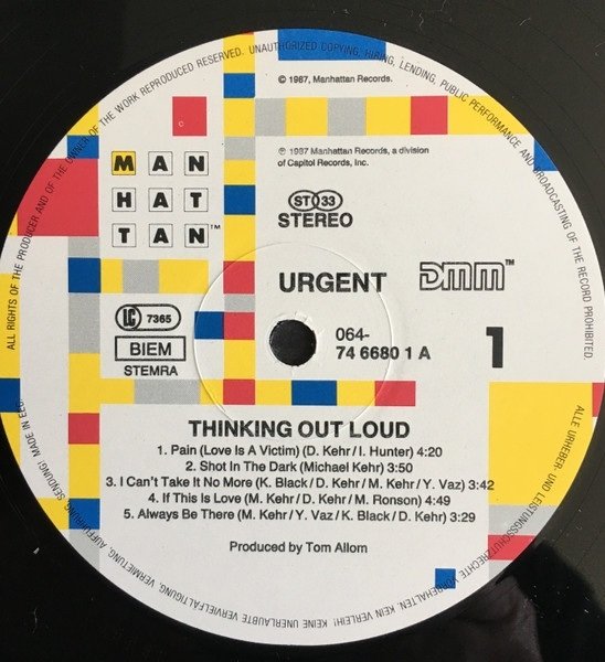 Urgent - Thinking Out Loud (LP)